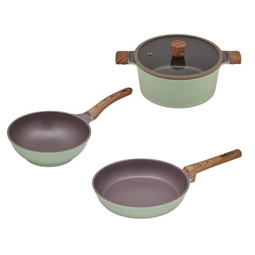 ＜gelsomino＞フライパン26cm・ディープパン24cm・ソースポット22cmセット GEL-ESET